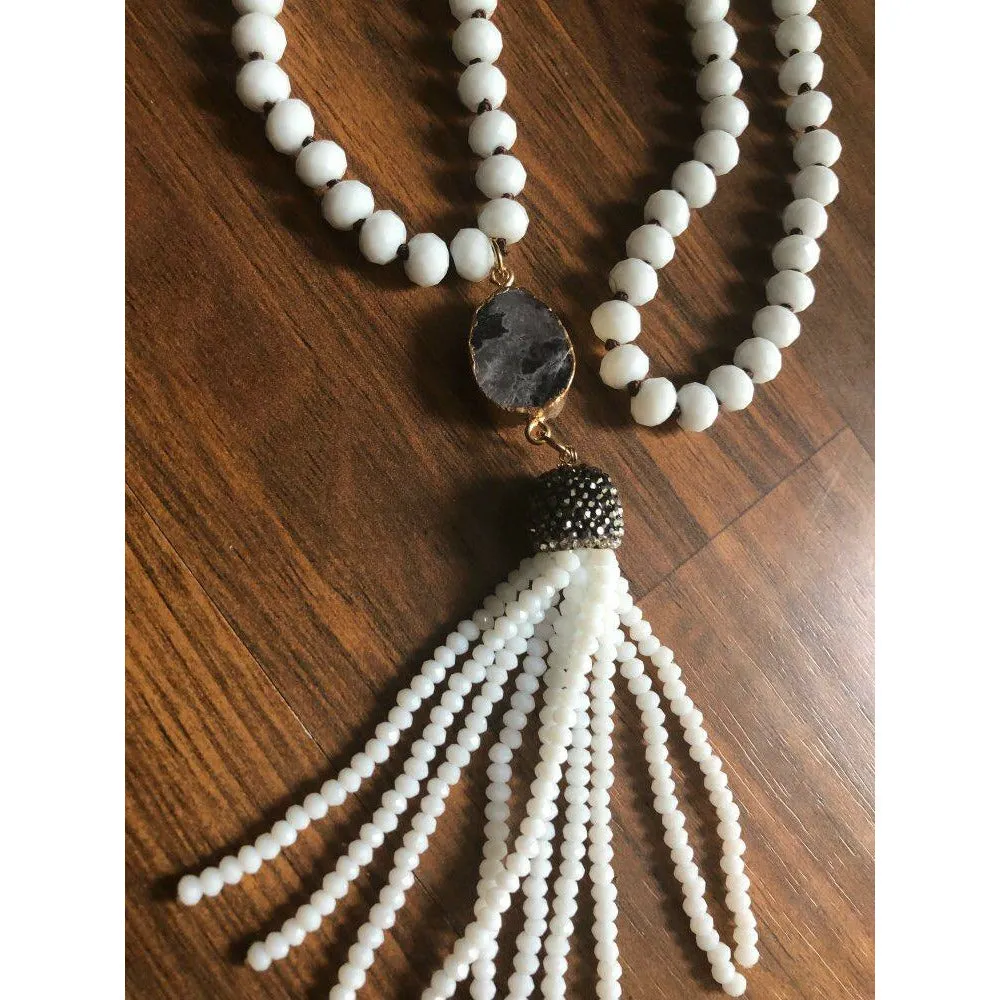 Crystal Druzy Beaded Neckalce