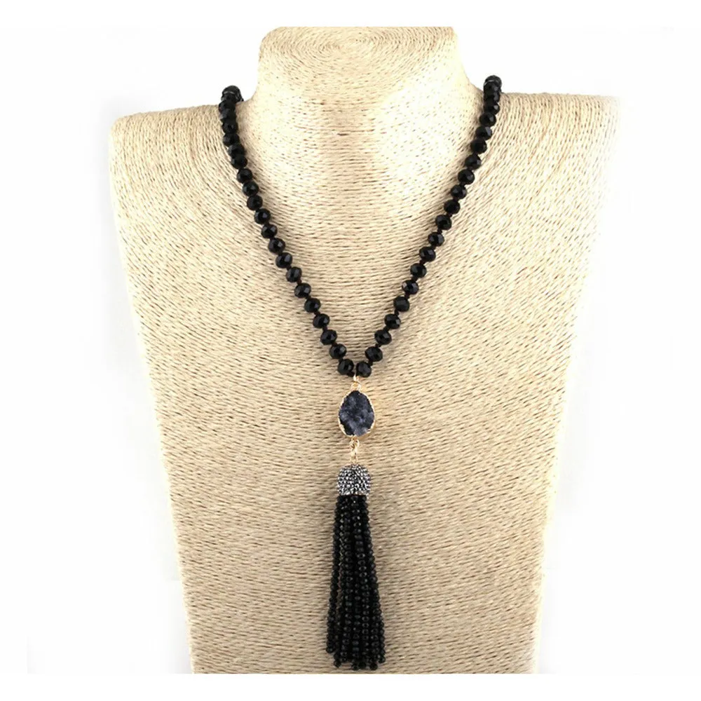 Crystal Druzy Beaded Neckalce