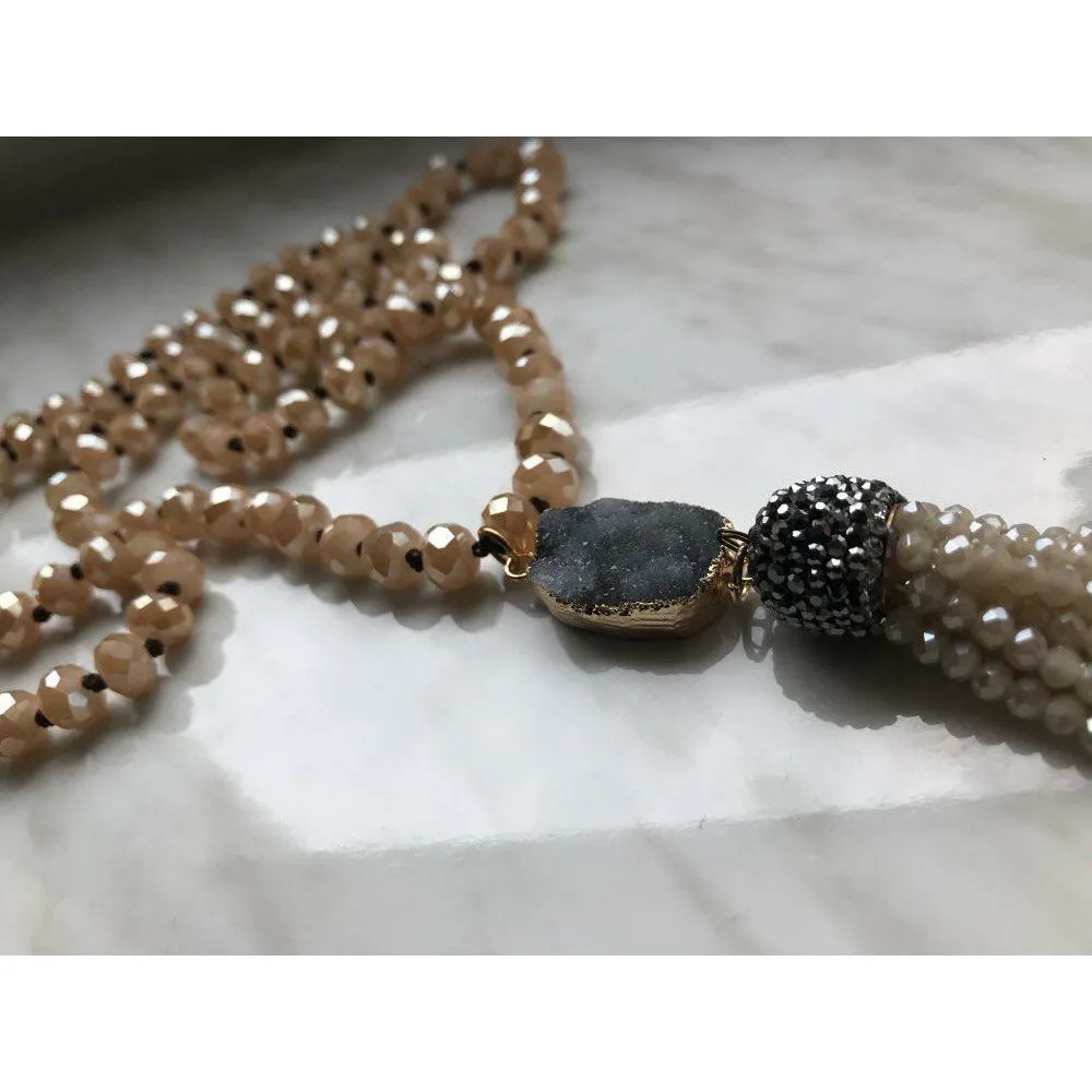 Crystal Druzy Beaded Neckalce