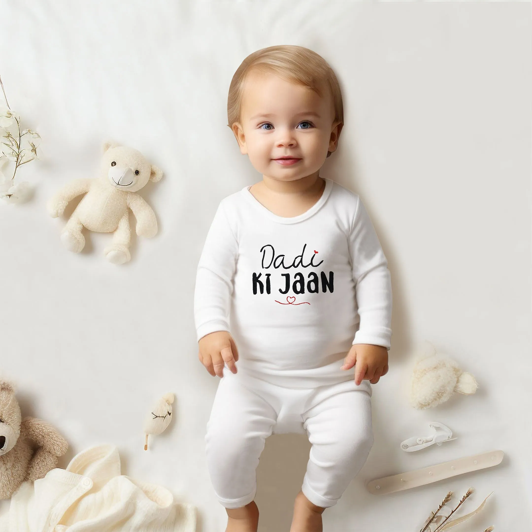 Dadi ki Jaan Embroidered Baby Romper