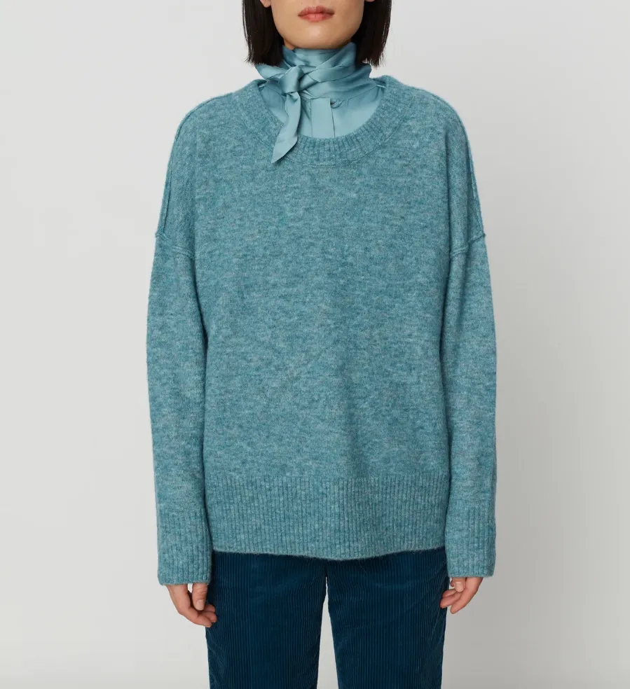 DAY Birger Et Mikkelsen Bowie Spirit Round Neck Jumper Blue Melange