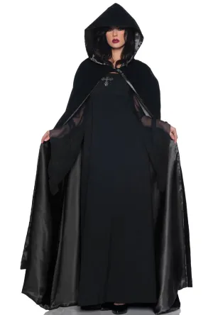 Deluxe Satin Lined Black Costume Cape