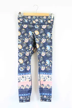 Dharma Bums Navy Multi Print Leggings S