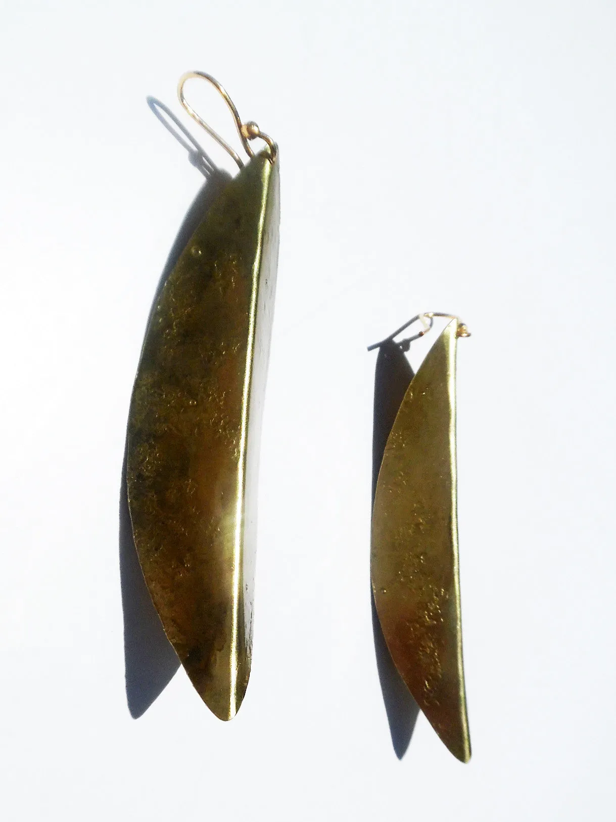 Earrings Arrow In Gold On Brass