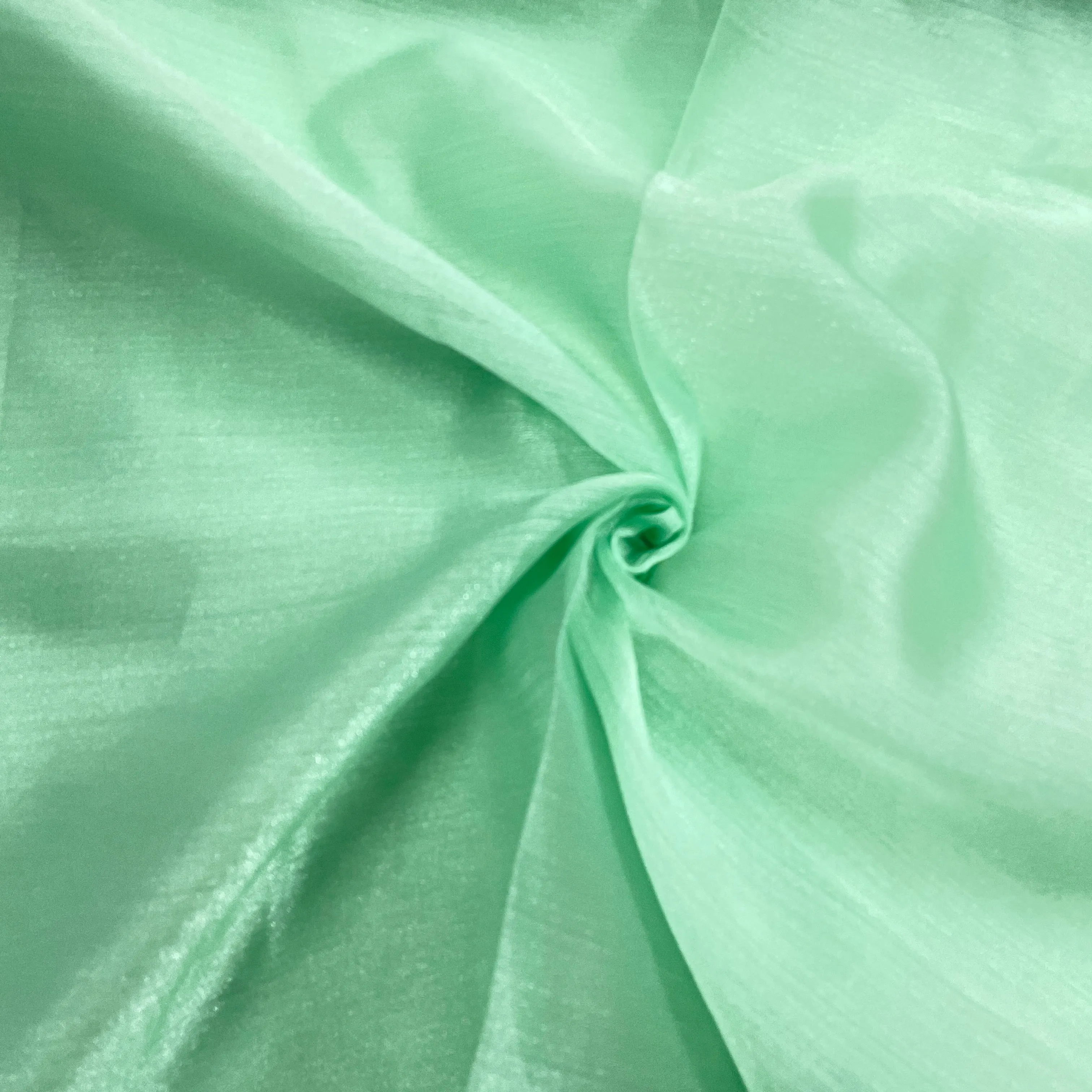 Emblred Green Solid Tissue Fabric