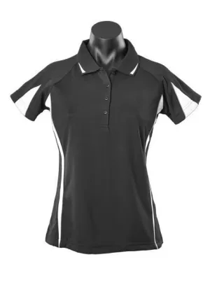 Eureka Ladies Polo - Black/White