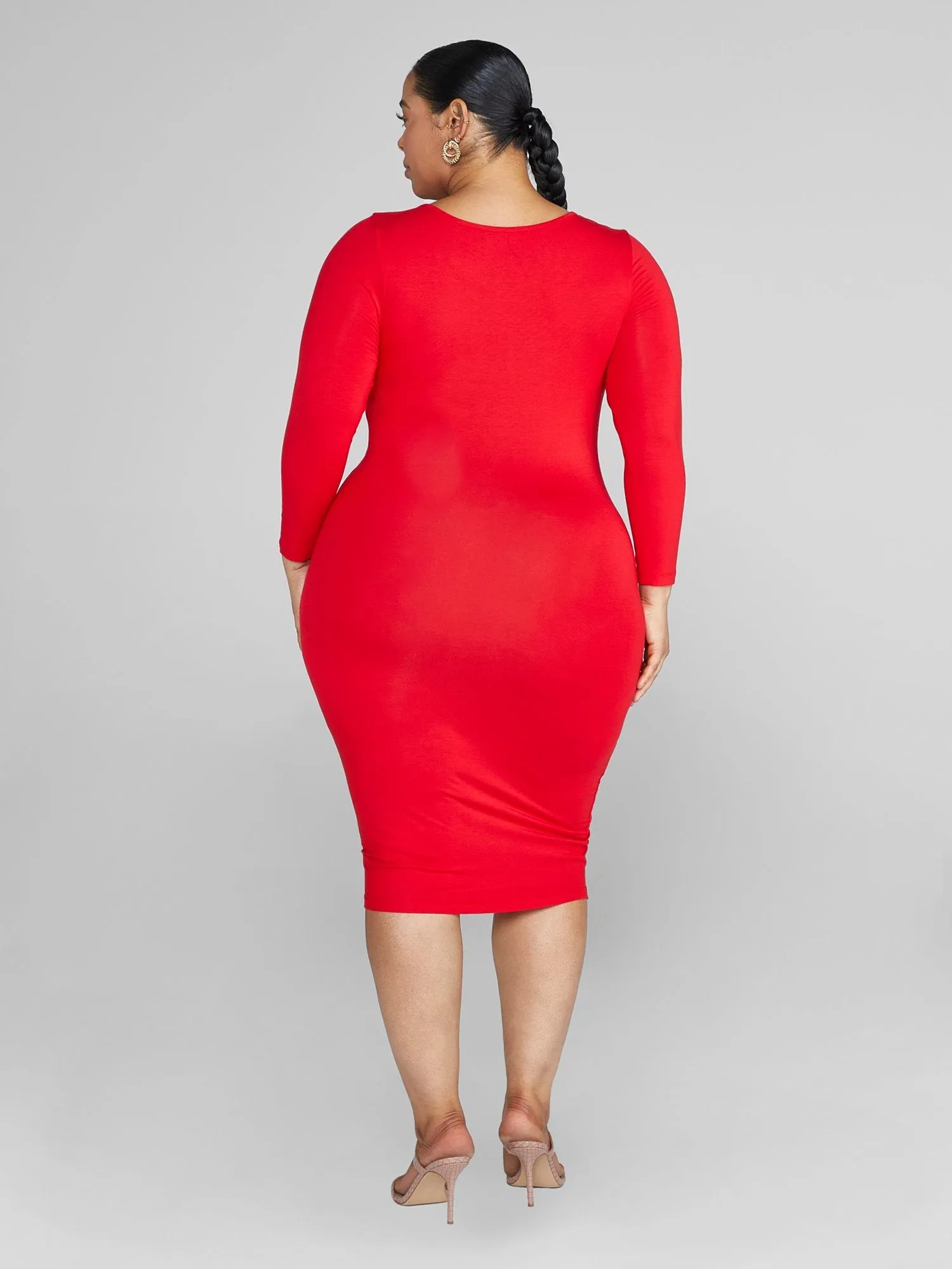 Fashion To Figure - FTF Signature Long Sleeve Everyday Midi Dress