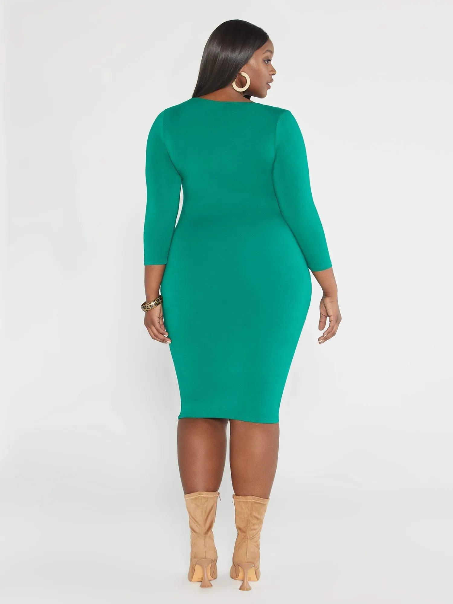 Fashion To Figure - FTF Signature Long Sleeve Everyday Midi Dress