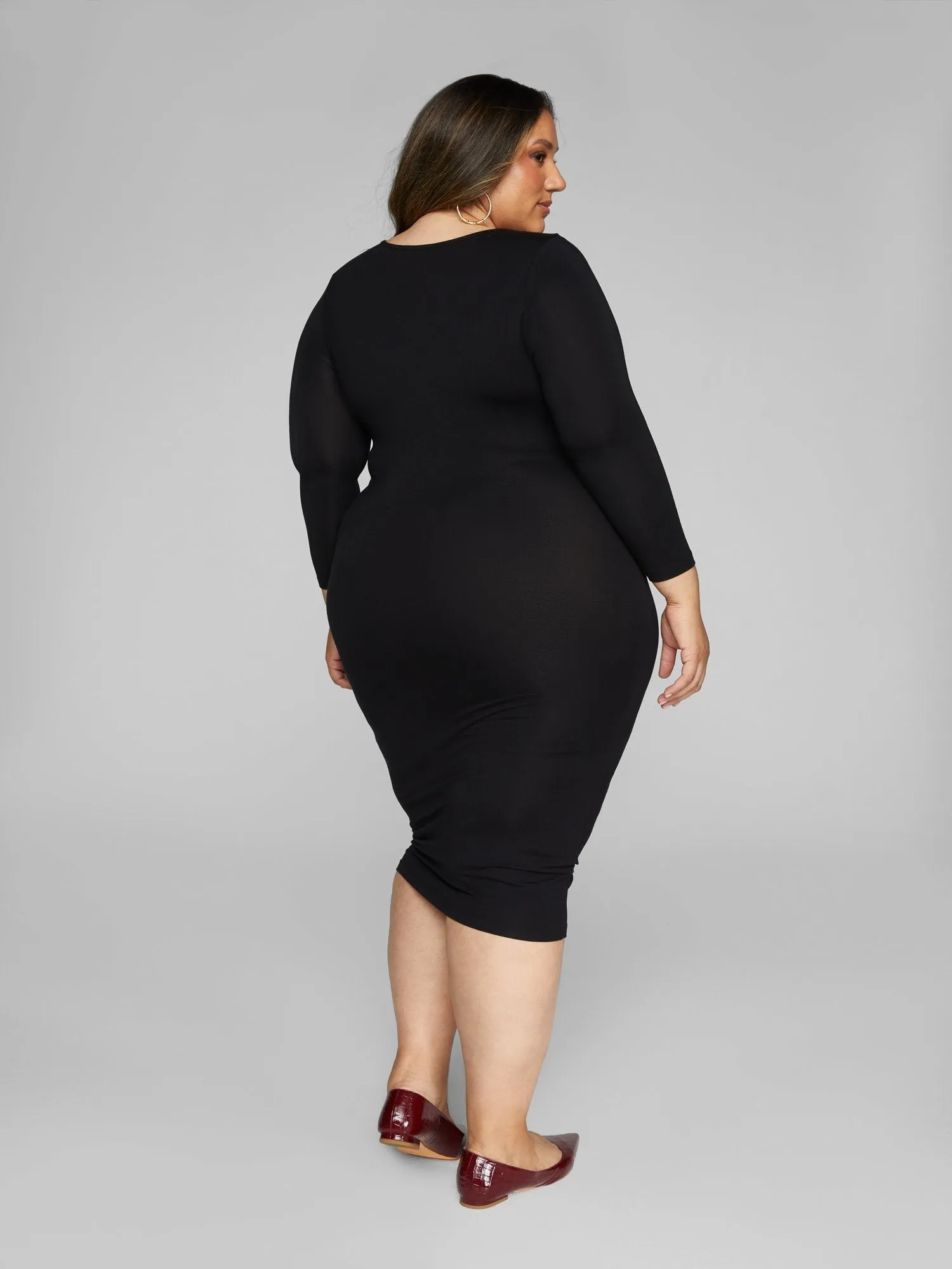 Fashion To Figure - FTF Signature Long Sleeve Everyday Midi Dress