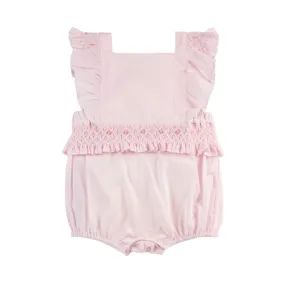 Feltman Pink Smocked Ruffle Romper 750