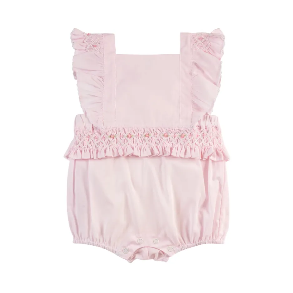 Feltman Pink Smocked Ruffle Romper 750