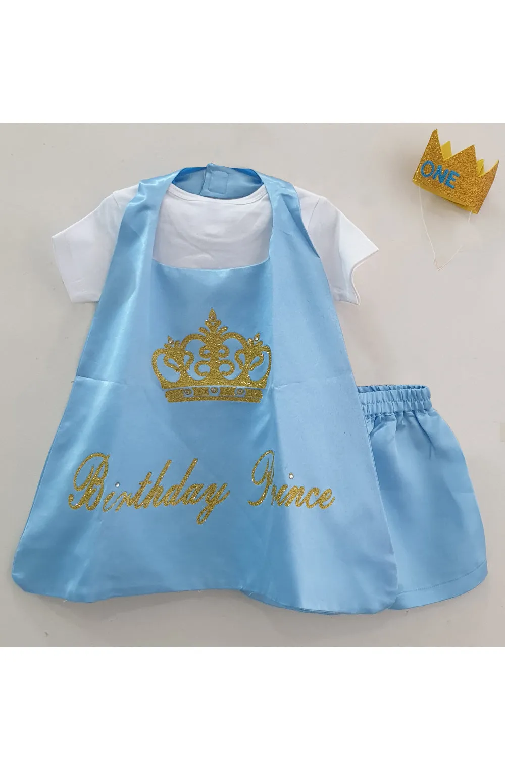 First blue and white birthday outfit