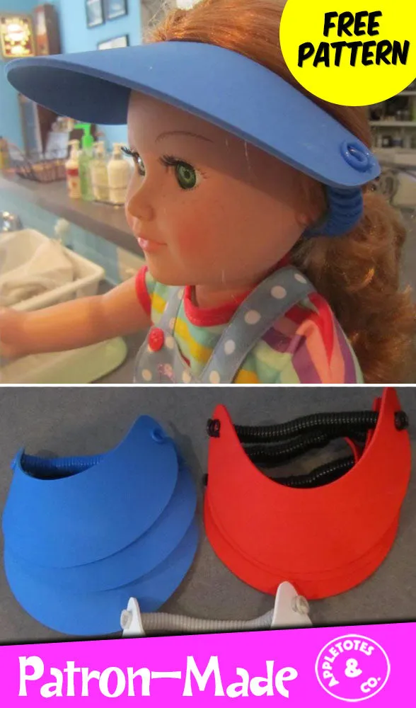 Free No-Sew Sports Visor Pattern for 18 Inch Dolls