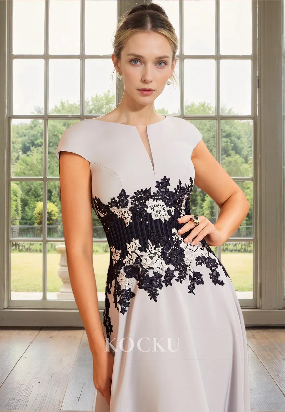 Gorgeous & Charming Two-Piece Printed A-Line Cocktail Mother of the Bride Dress