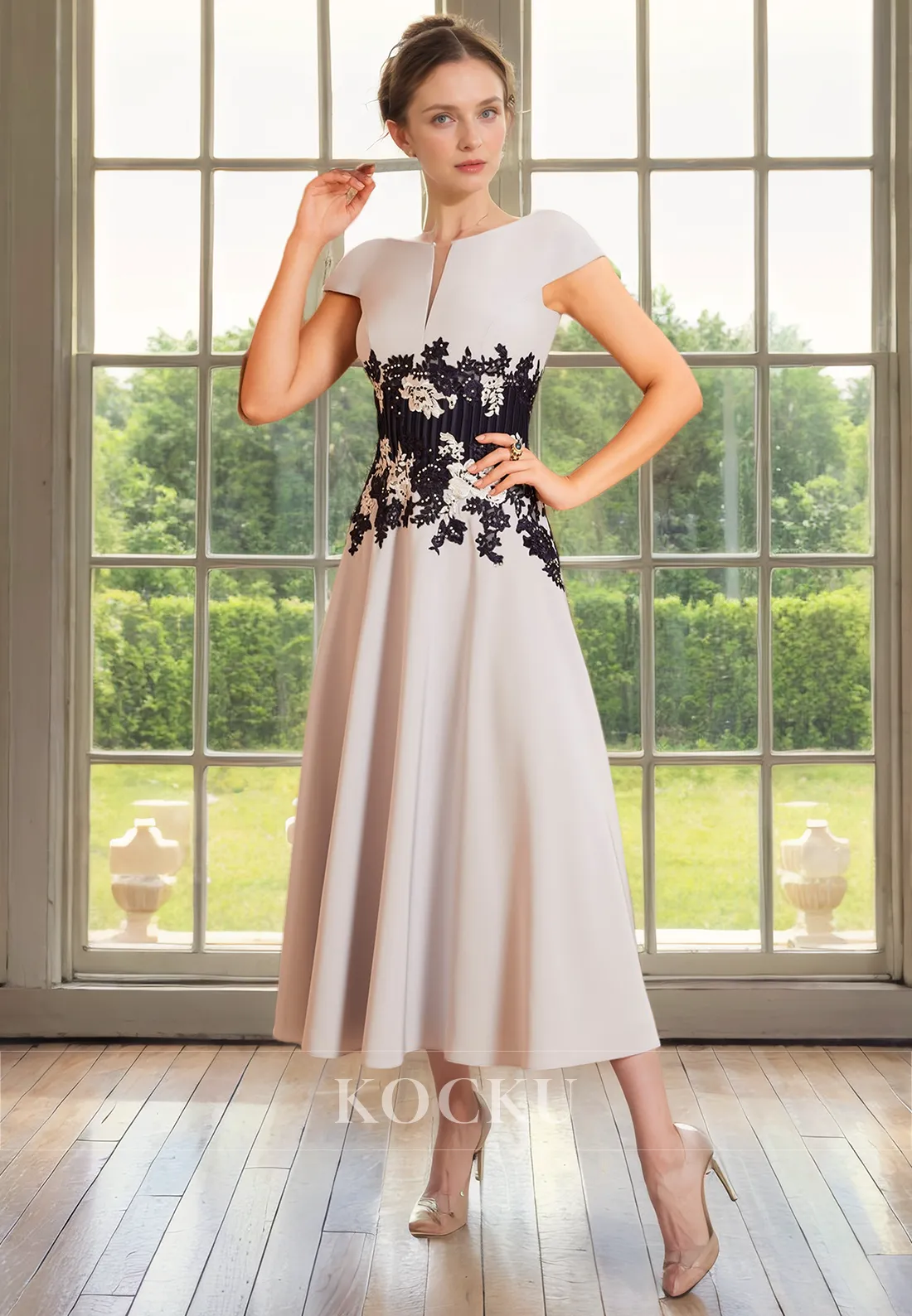 Gorgeous & Charming Two-Piece Printed A-Line Cocktail Mother of the Bride Dress