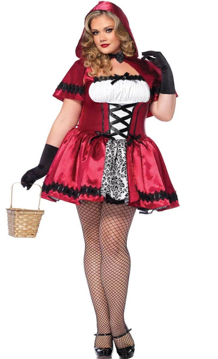 Gothic Red Riding Hood Plus Size Womens Costume