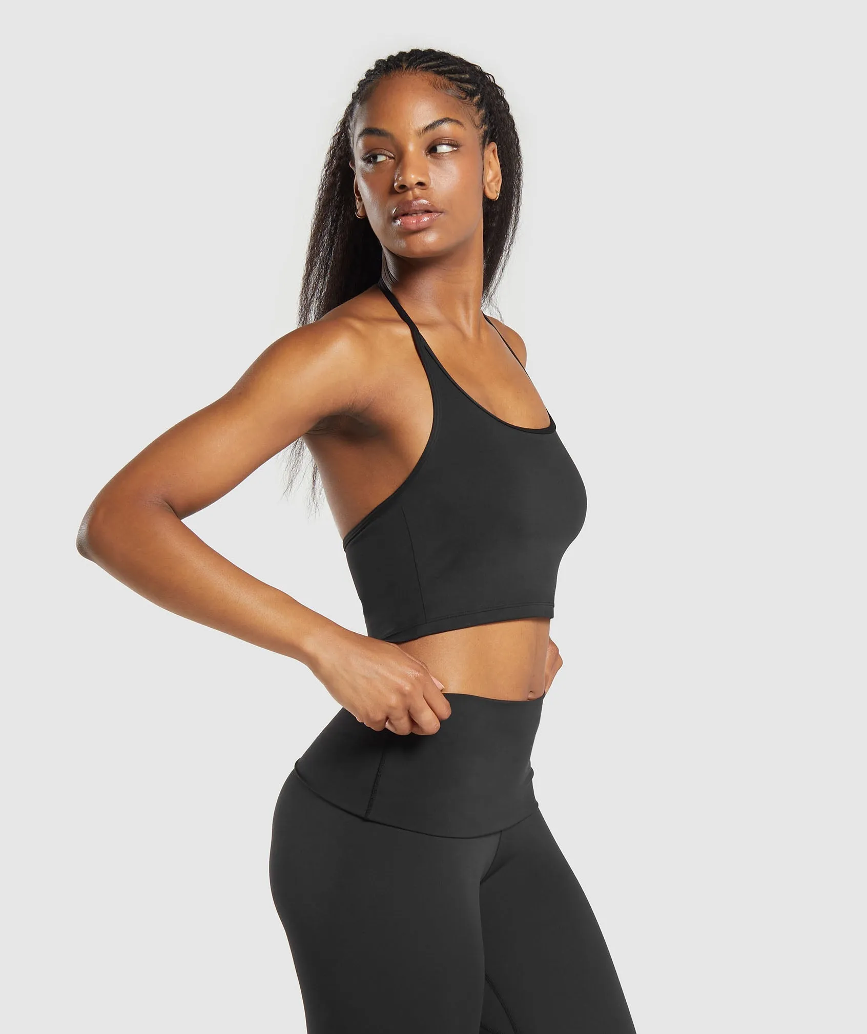 Gymshark Everyday C&S One Shoulder Crop Top - Black