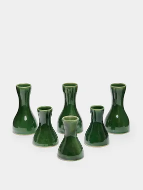 Hand-glazed ceramic candle holders (set of 6)