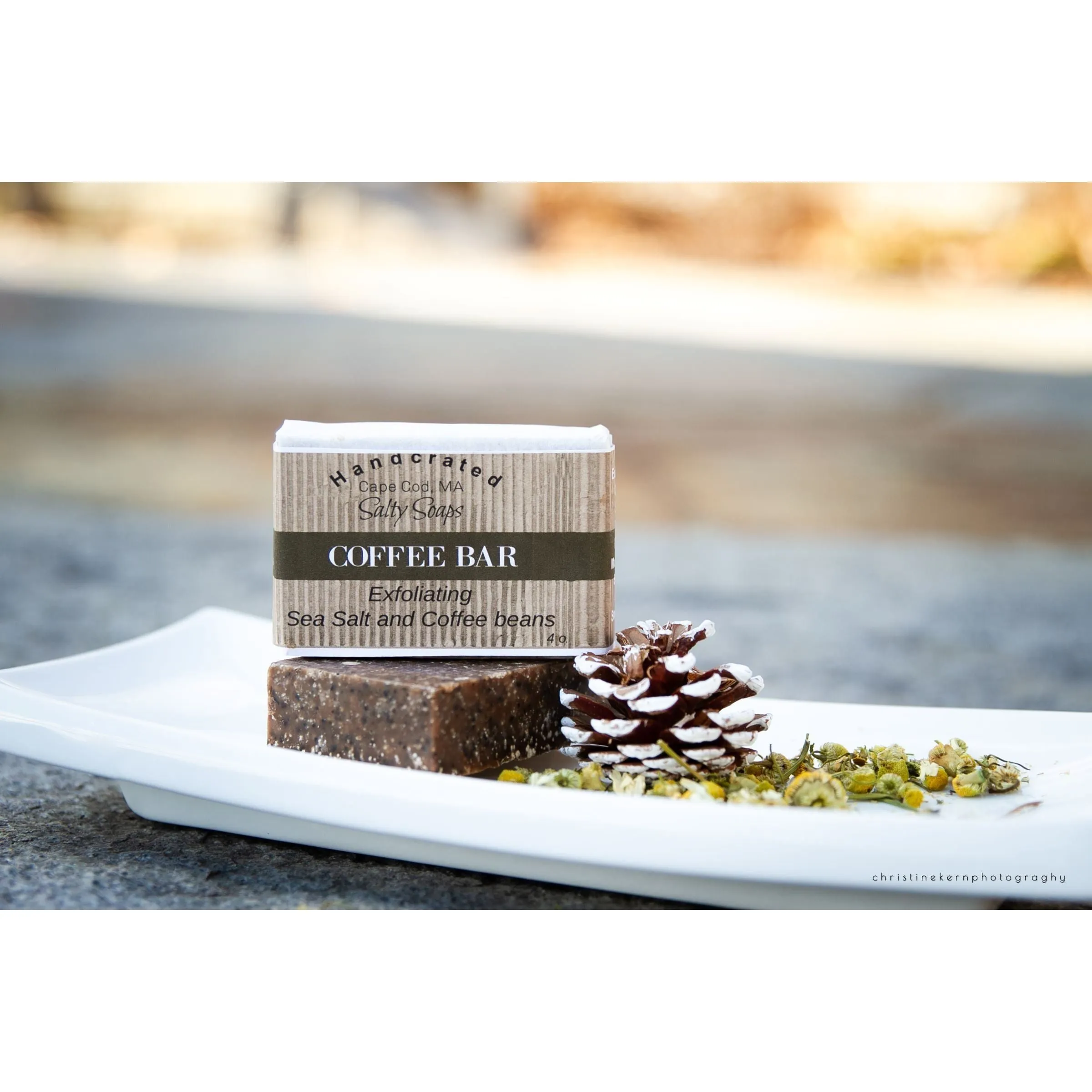 Handmade Coffee soap bar with sea salt