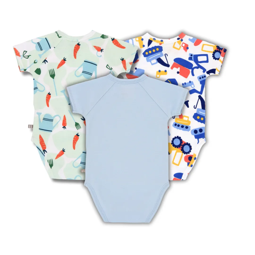 Happy Days Kimono Rompers 3pc Bundle (Blue)