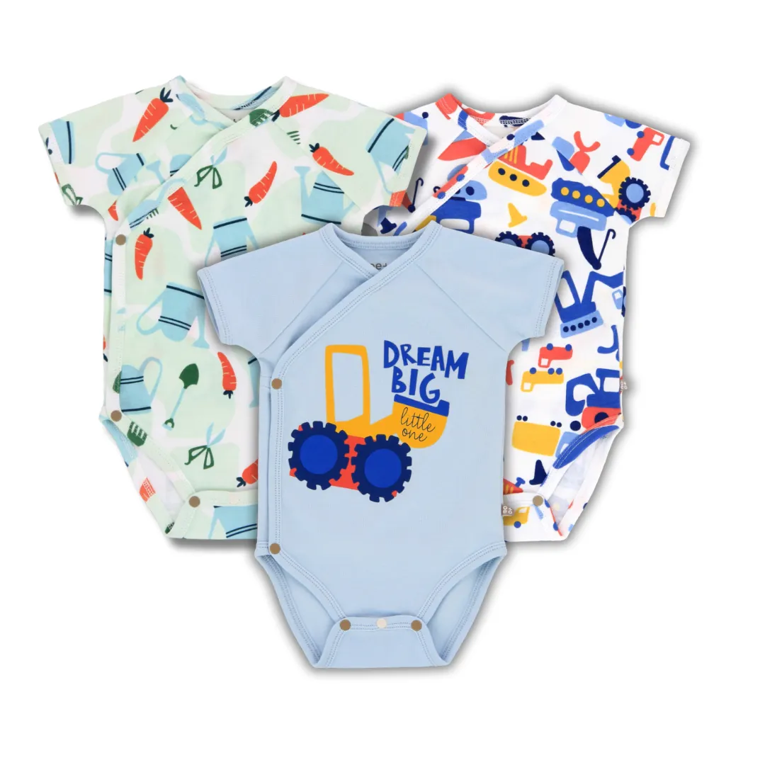 Happy Days Kimono Rompers 3pc Bundle (Blue)