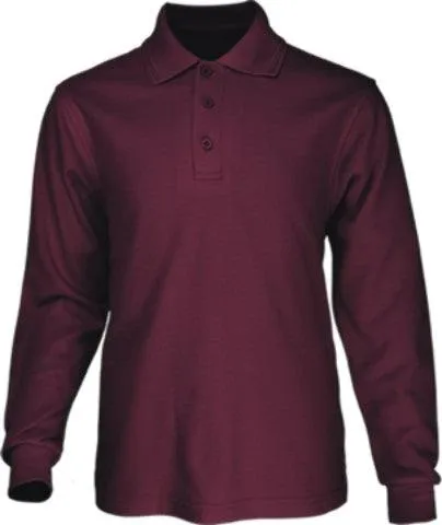 Harbour Long Sleeve Polo - Maroon