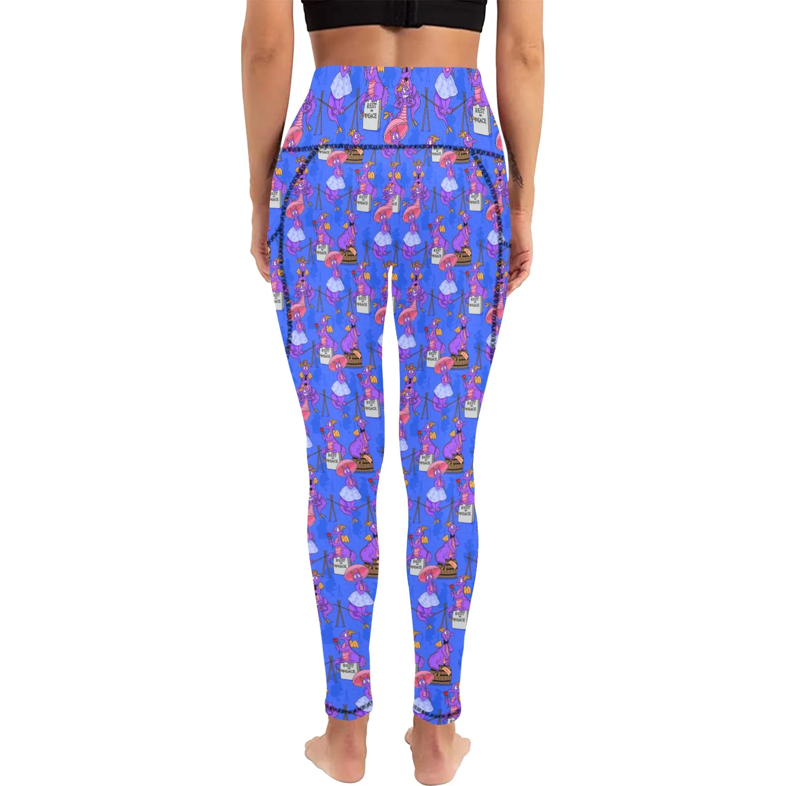 Haunted Mansion Figment Women's Athletic Leggings Wth Pockets