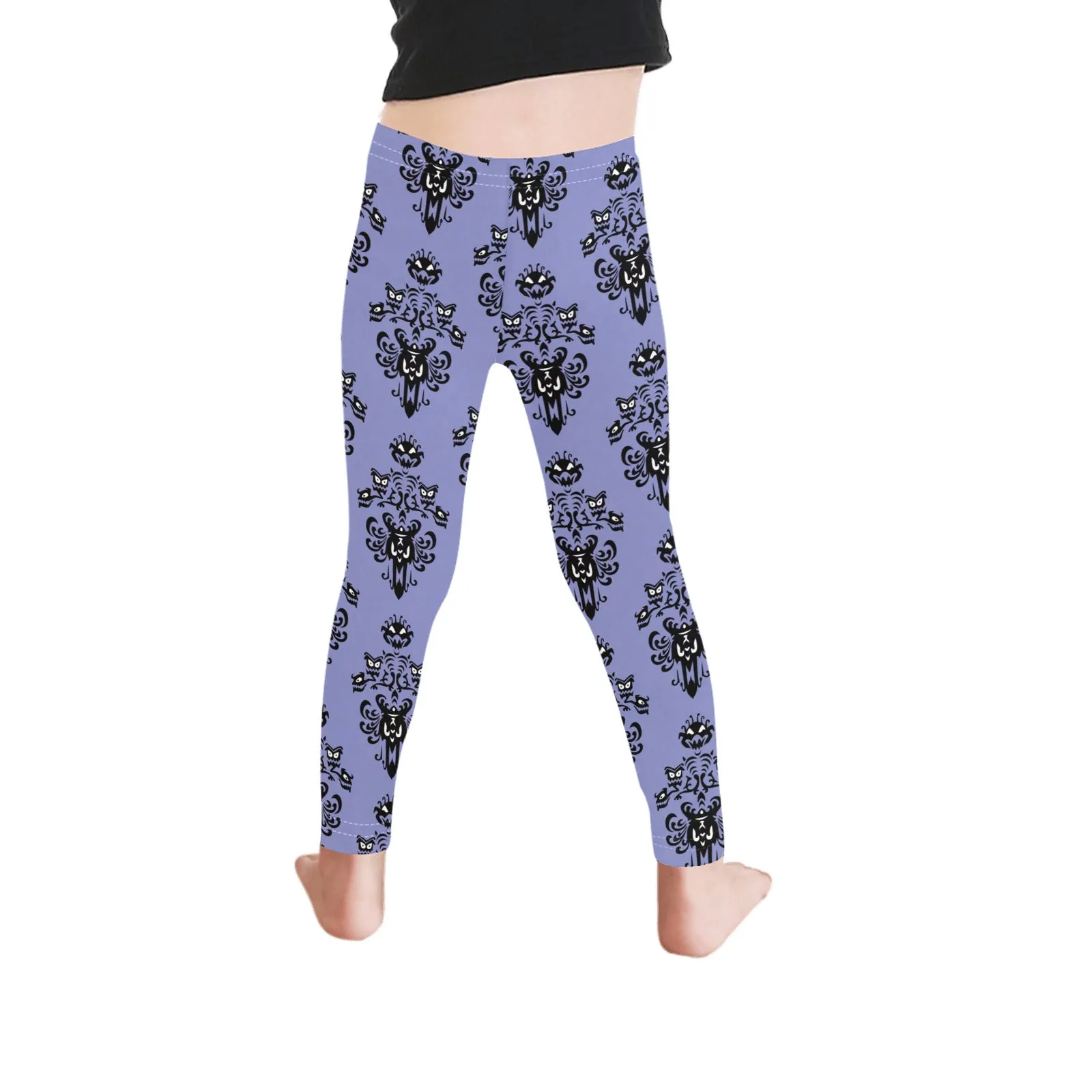 Haunted Mansion Wallpaper Kid's Leggings