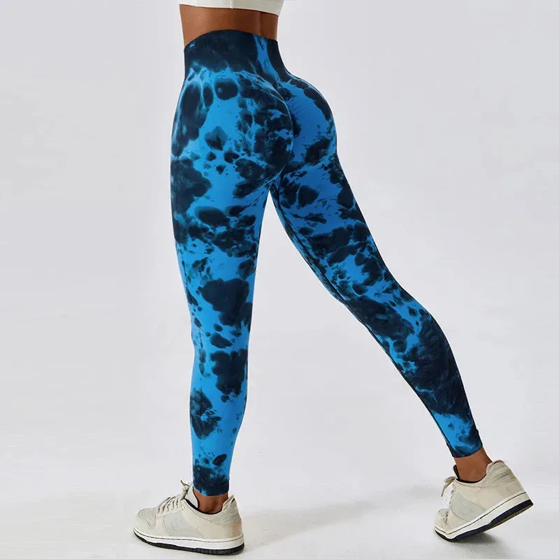 Hearuisavy Tie-Dye Push Up Women's Fitness Leggings