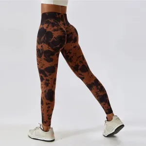 Hearuisavy Tie-Dye Push Up Women's Fitness Leggings