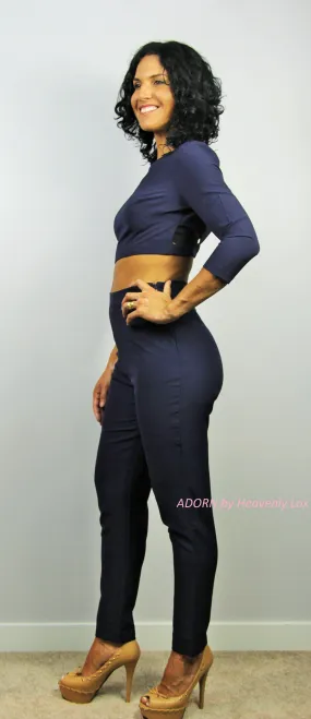 Heather 2 piece set (Navy)