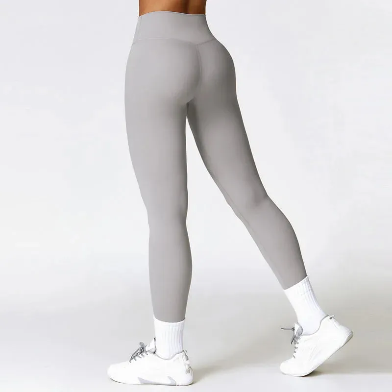 High Quality Gym High Waist Running Fitness Workout Women Push Up Tights Yoga Clothes Sports Leggings