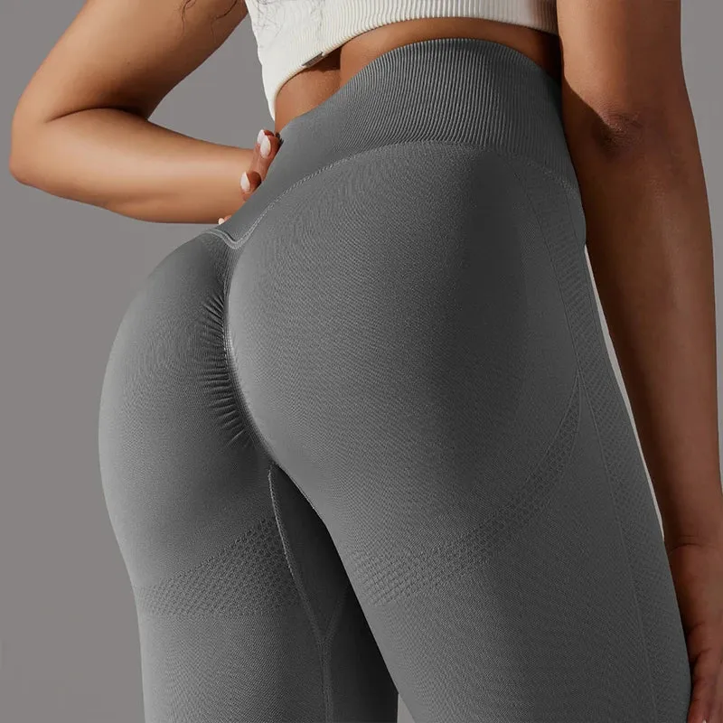 High Waist Seamless Yoga Pants for Women - Running Tights and Sportswear