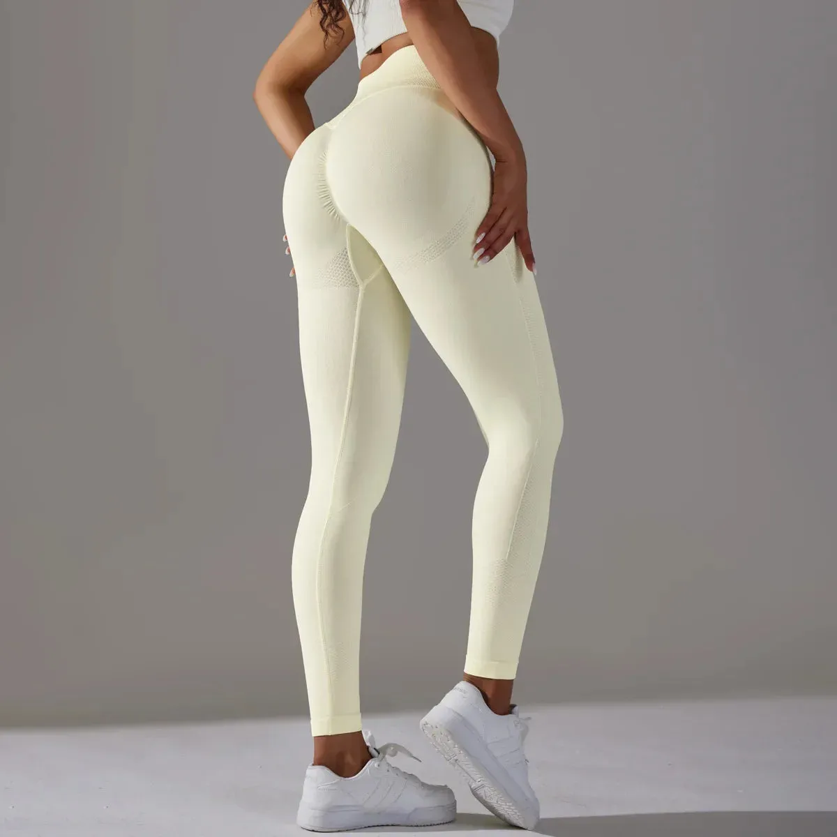 High Waist Seamless Yoga Pants for Women - Running Tights and Sportswear