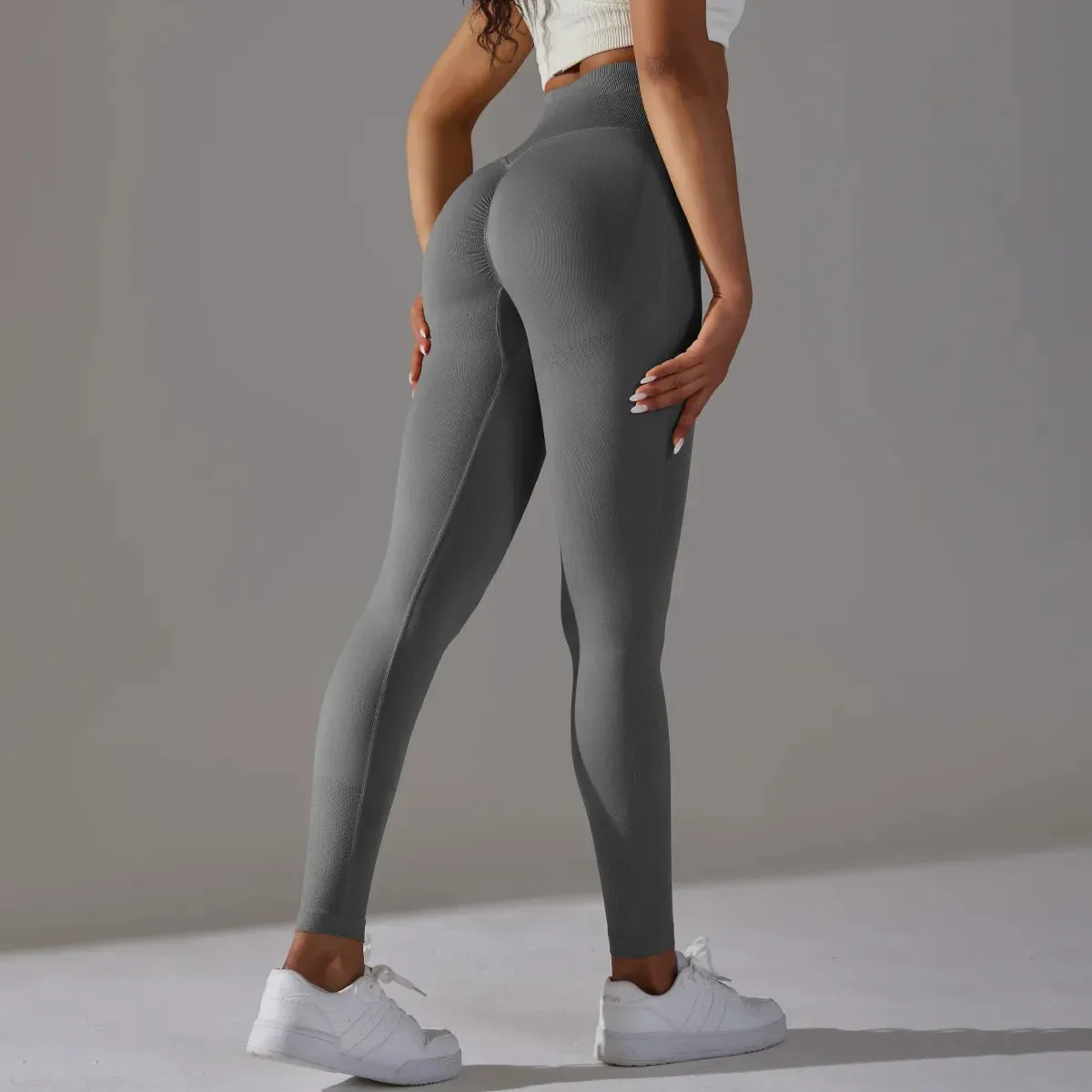 High Waist Seamless Yoga Pants for Women - Running Tights and Sportswear