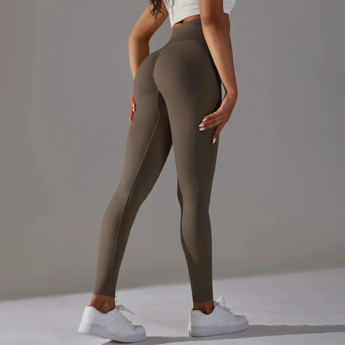 High Waist Seamless Yoga Pants for Women - Running Tights and Sportswear