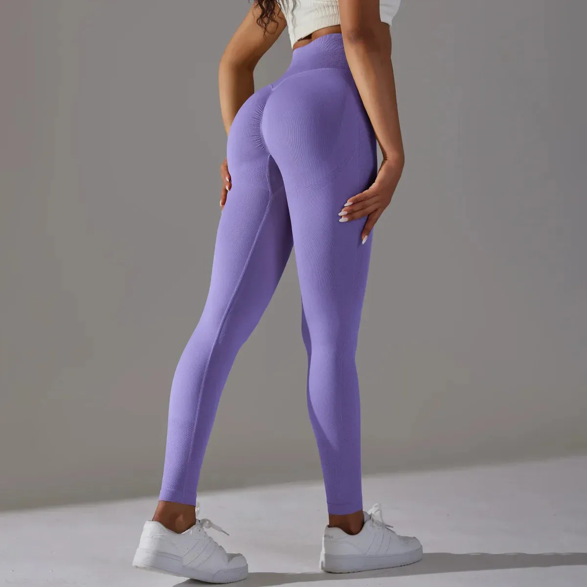 High Waist Seamless Yoga Pants for Women - Running Tights and Sportswear