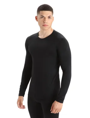 Icebreaker 200 Oasis Long Sleeve Men's Crew - Black