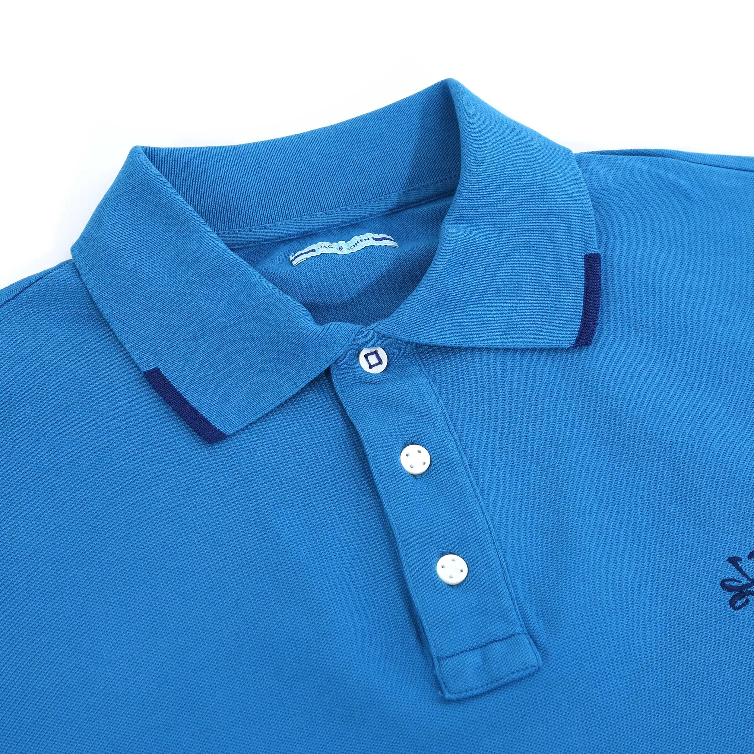 Jacob Cohen Tipped Polo Shirt in Blue