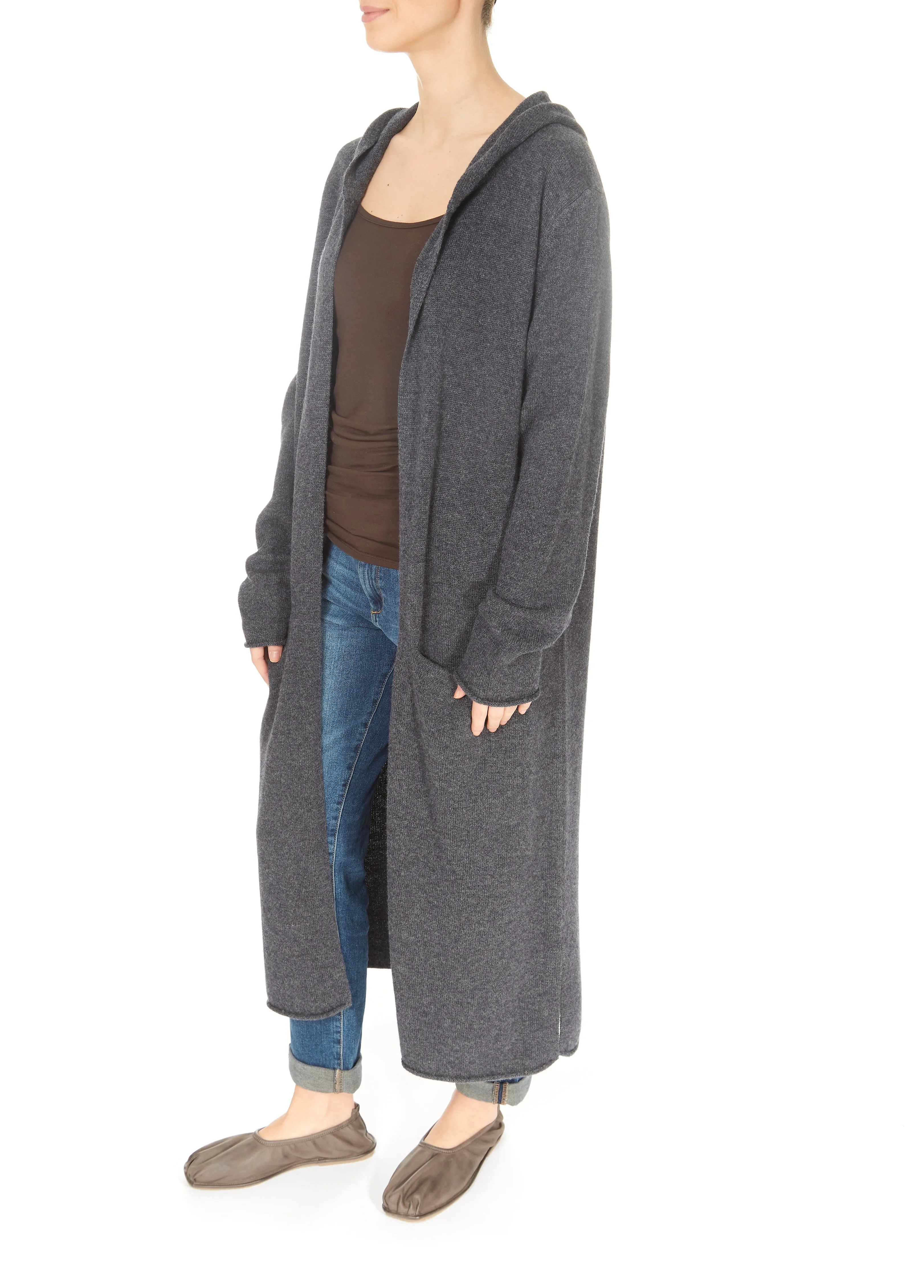 Jessimara Knitwear Haven Graphite Marl Long Cardigan