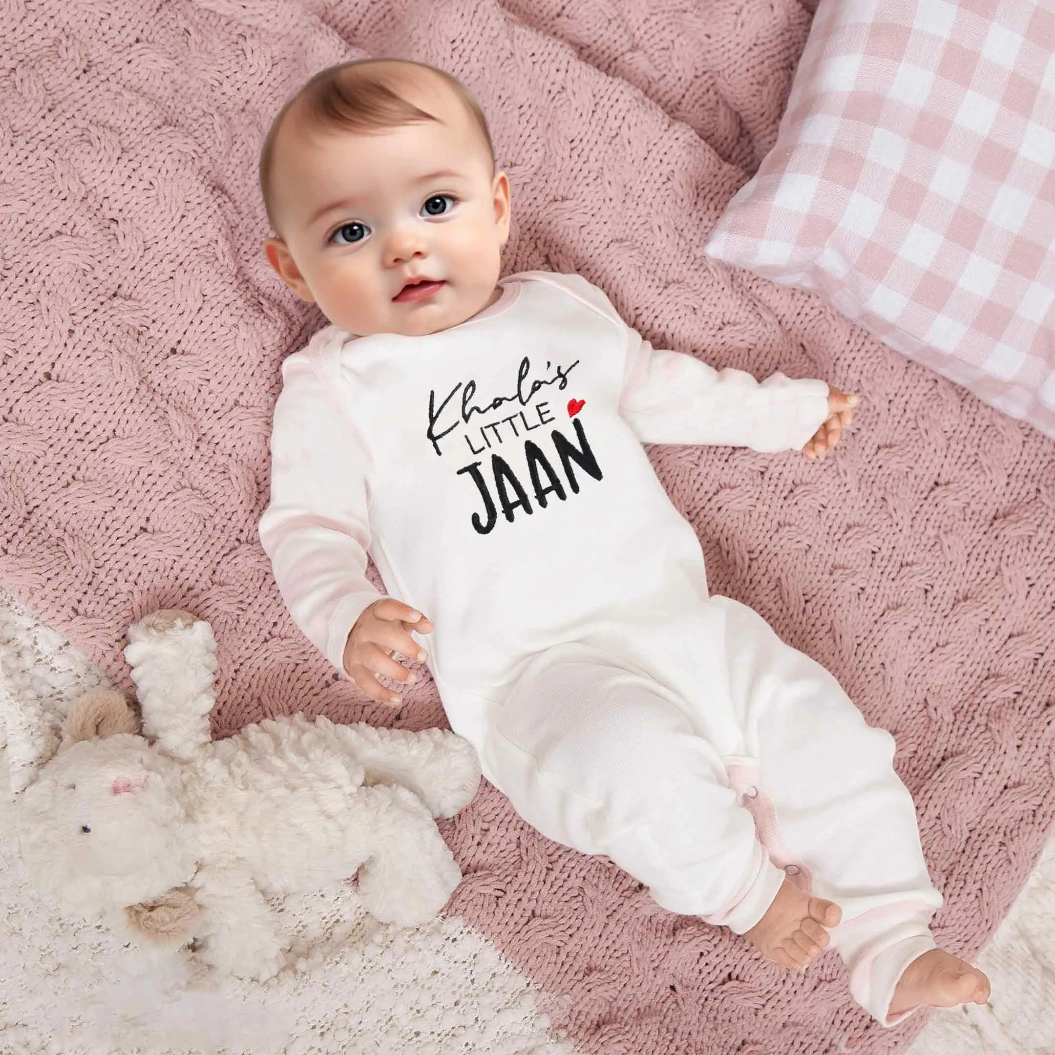 Khala's Little Jaan Embroidered Baby Romper