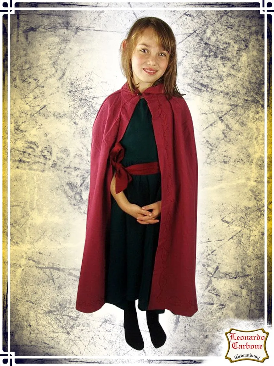 Kid Cotton Cape with Embroidery