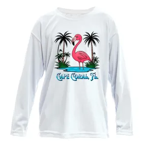 Kids Flamingo Sun Shirt - UPF50 Sun Protection Beach Shirt