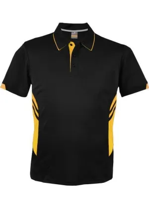 Kids Tasman Polo Black/Gold