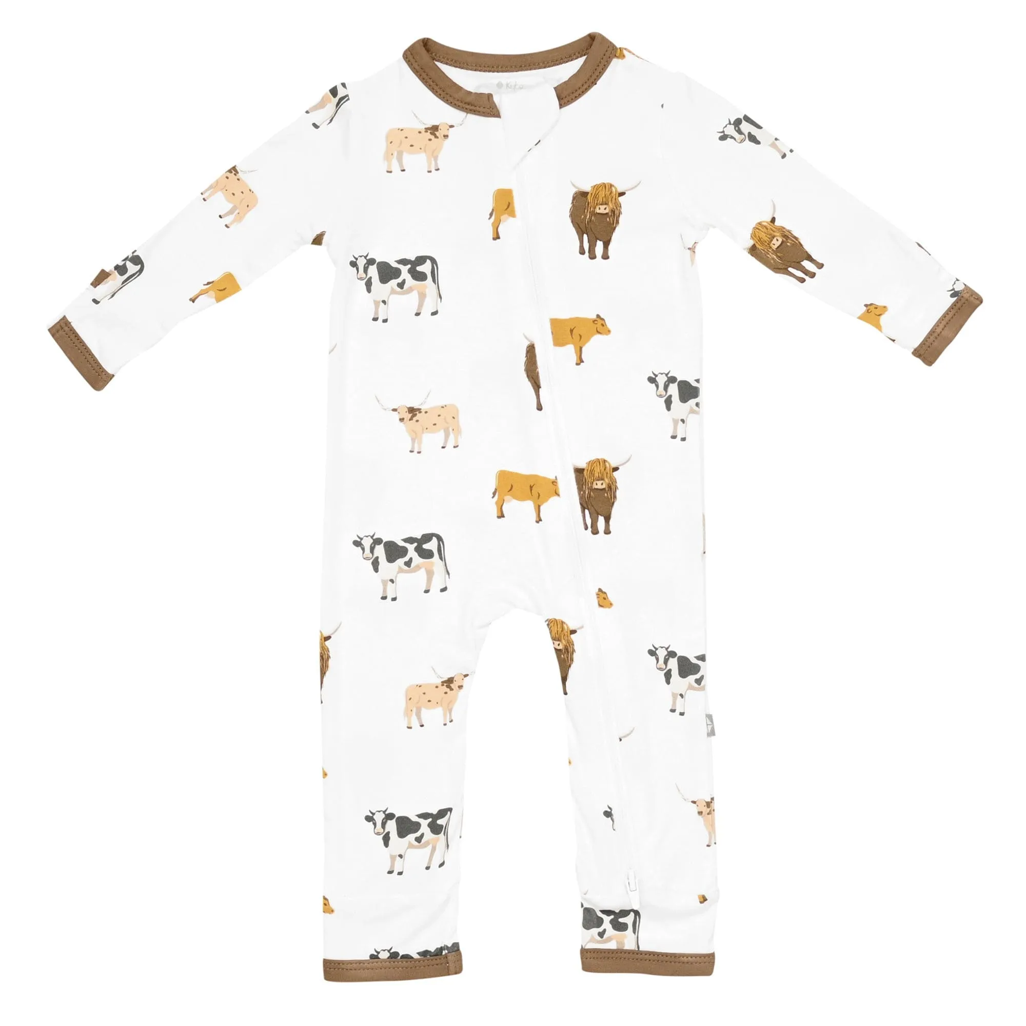 Kyte Baby Zippered Romper | Moo