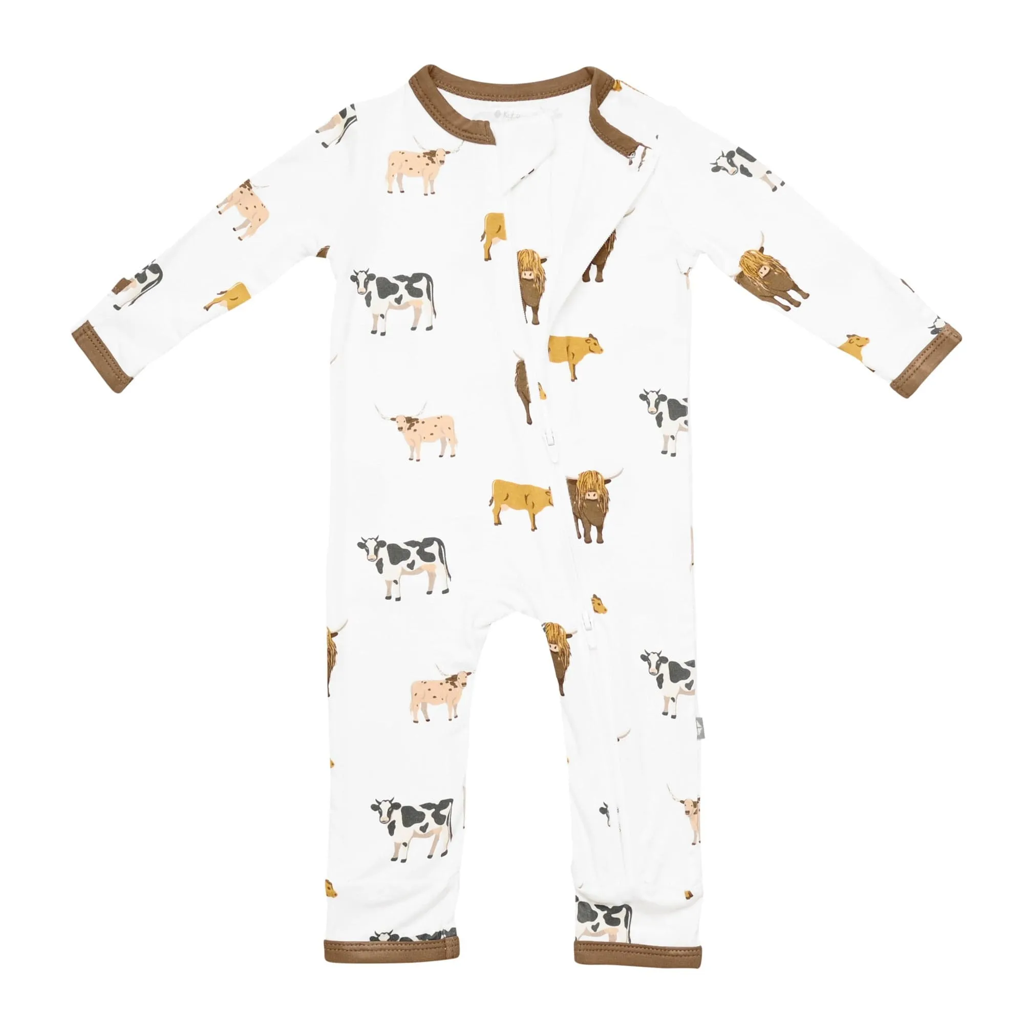 Kyte Baby Zippered Romper | Moo