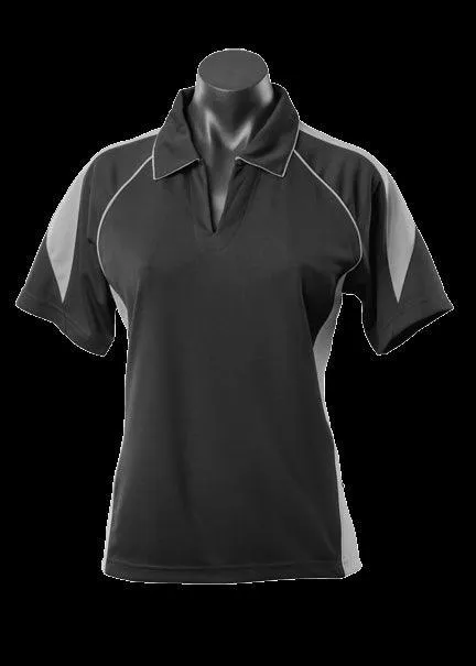 Ladies Premier Polo Black/Ashe