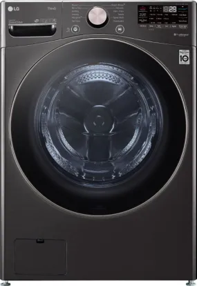 LG - 4.5 Cu. Ft. 12-Cycle High-Efficiency Front-Load Washer with WiFi and Built-In Technology - Black Steel