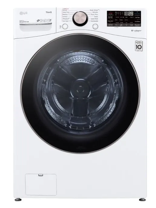 LG - 4.5 Cu. Ft. 12-Cycle High-Efficiency Front-Load Washer with WiFi and Built-In Technology - Black Steel