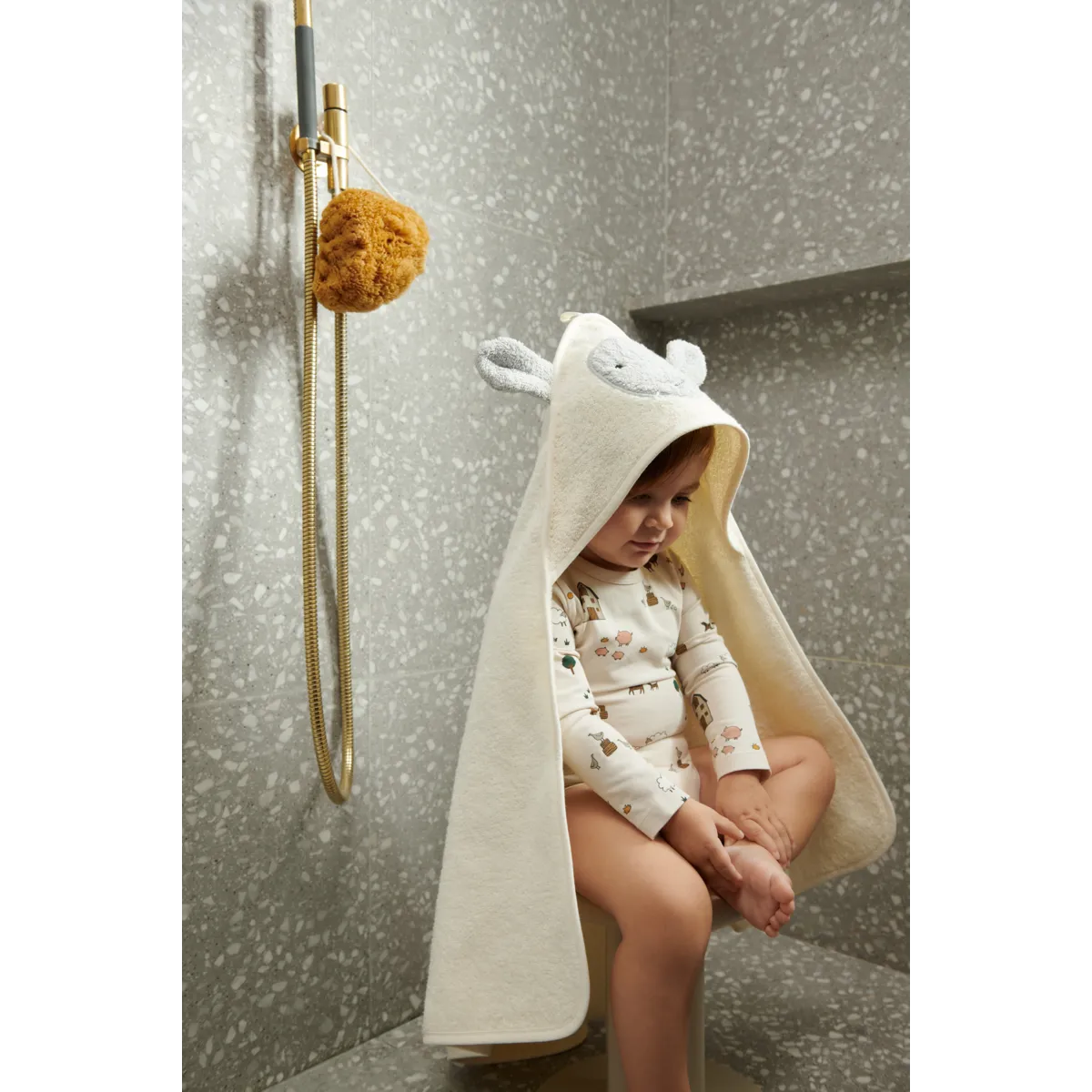 Liewood Albert Sheep Hooded Towel | Creme de la creme